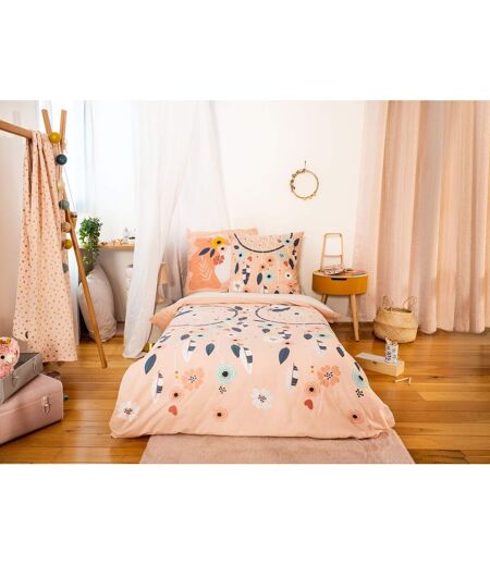 Parure de lit enfant Attrape-rêves - 100% coton adouci 57 fils - 140 x 200 cm