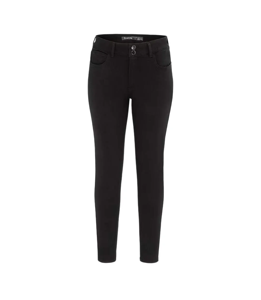Womens/ladies Cotton Skinny Jeans Black Firetrap-1