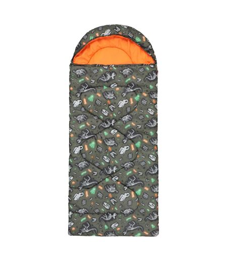 Apex Dinosaur Skeleton Mini Midseason Sleeping Bag One Size Dark Green Mountain Warehouse