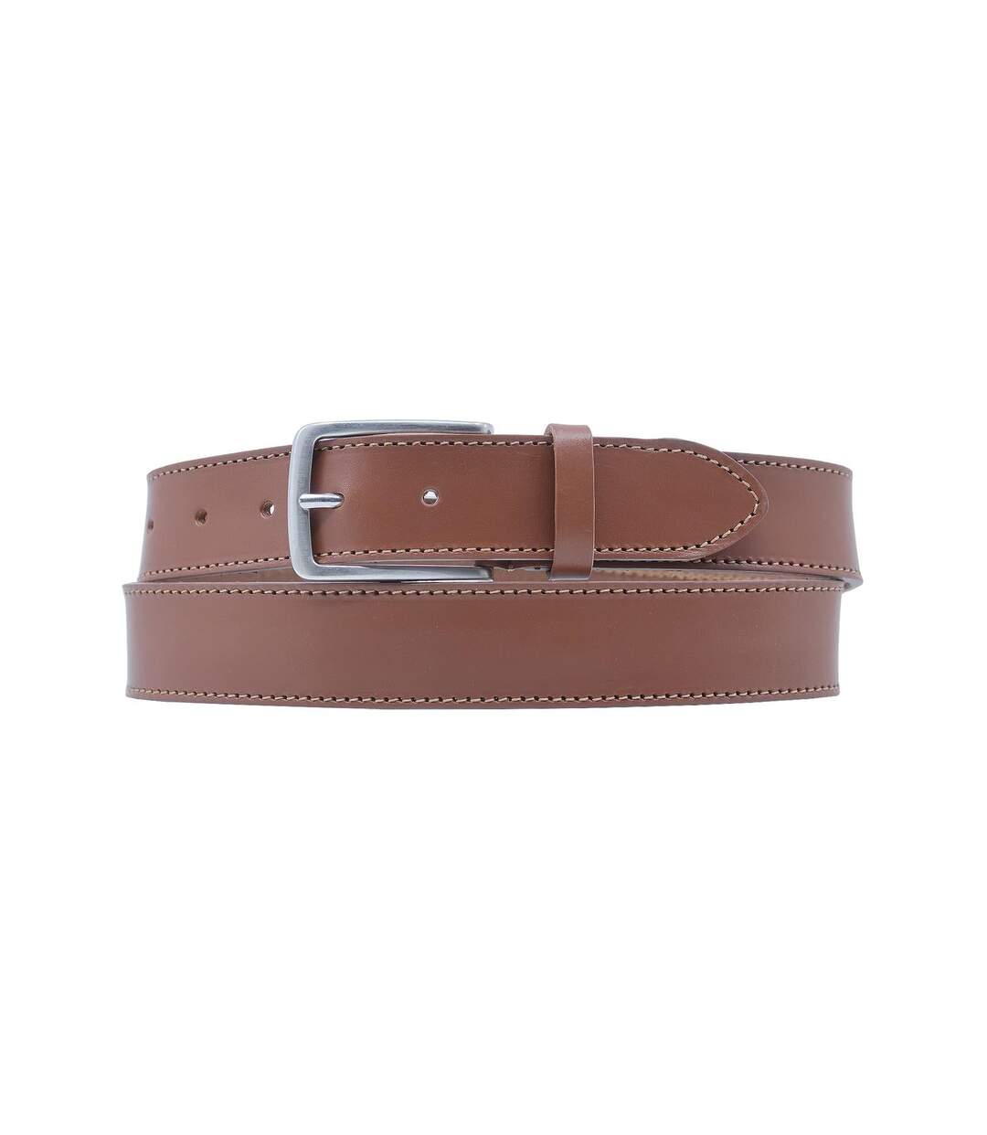 Ceinture homme en cuir de vachette de couleur noire - Sangle réglable-2