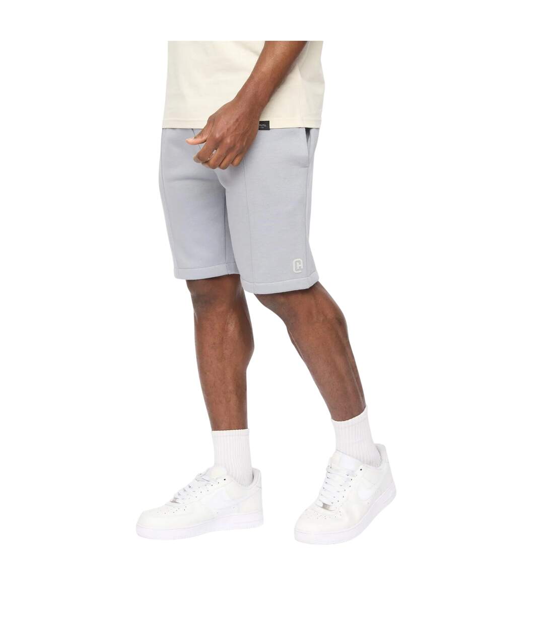 Mens Bardon Casual Shorts Steel Blue Crosshatch-4
