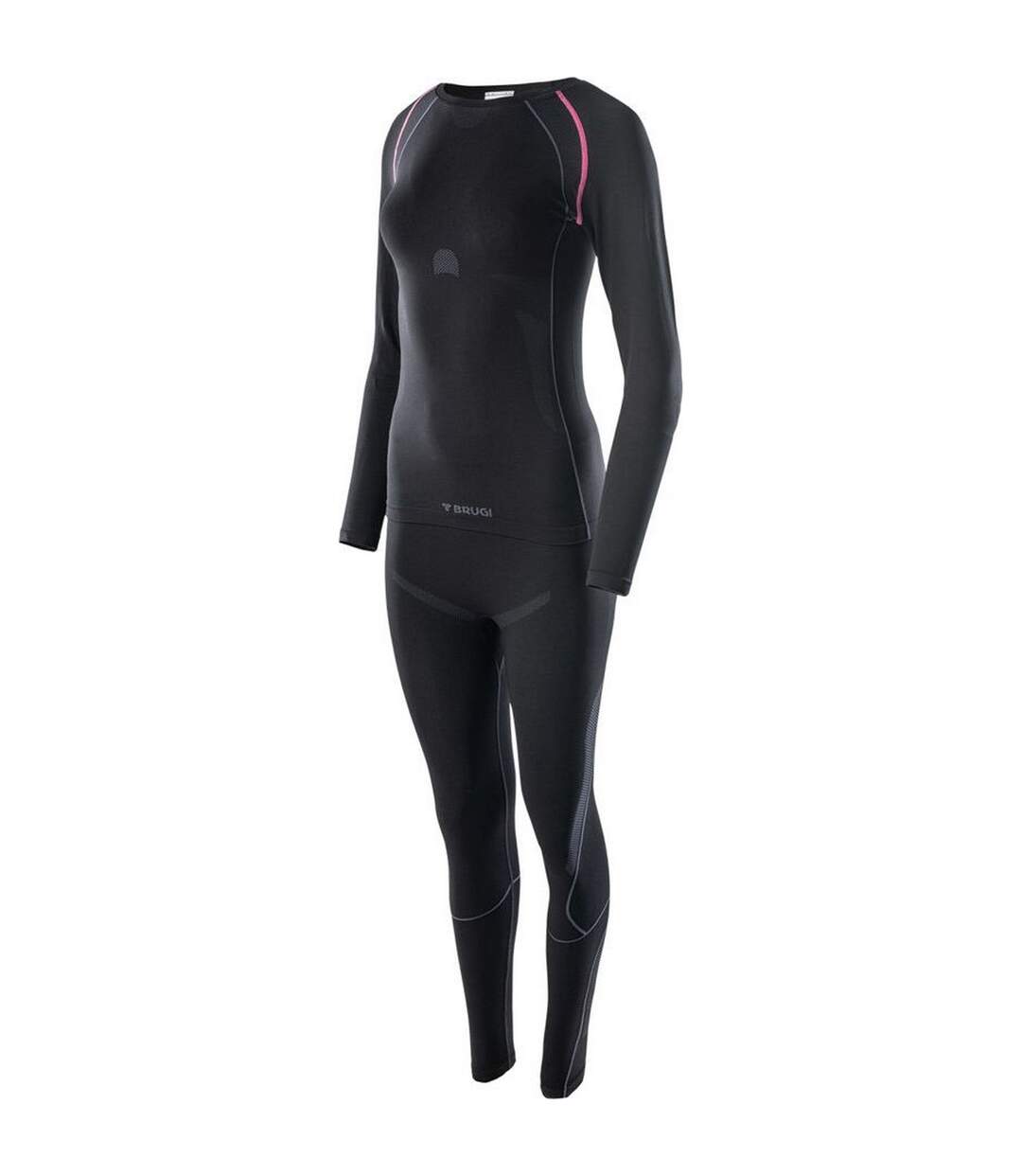 Ensemble Sous-vêtement Thermique 2rcg Femme Noir Brugi-3