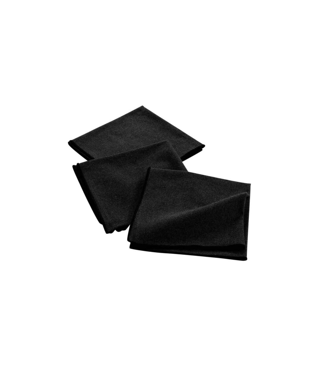 Lot de 3 Serviettes de Table Mistraline 40x40cm Noir-1