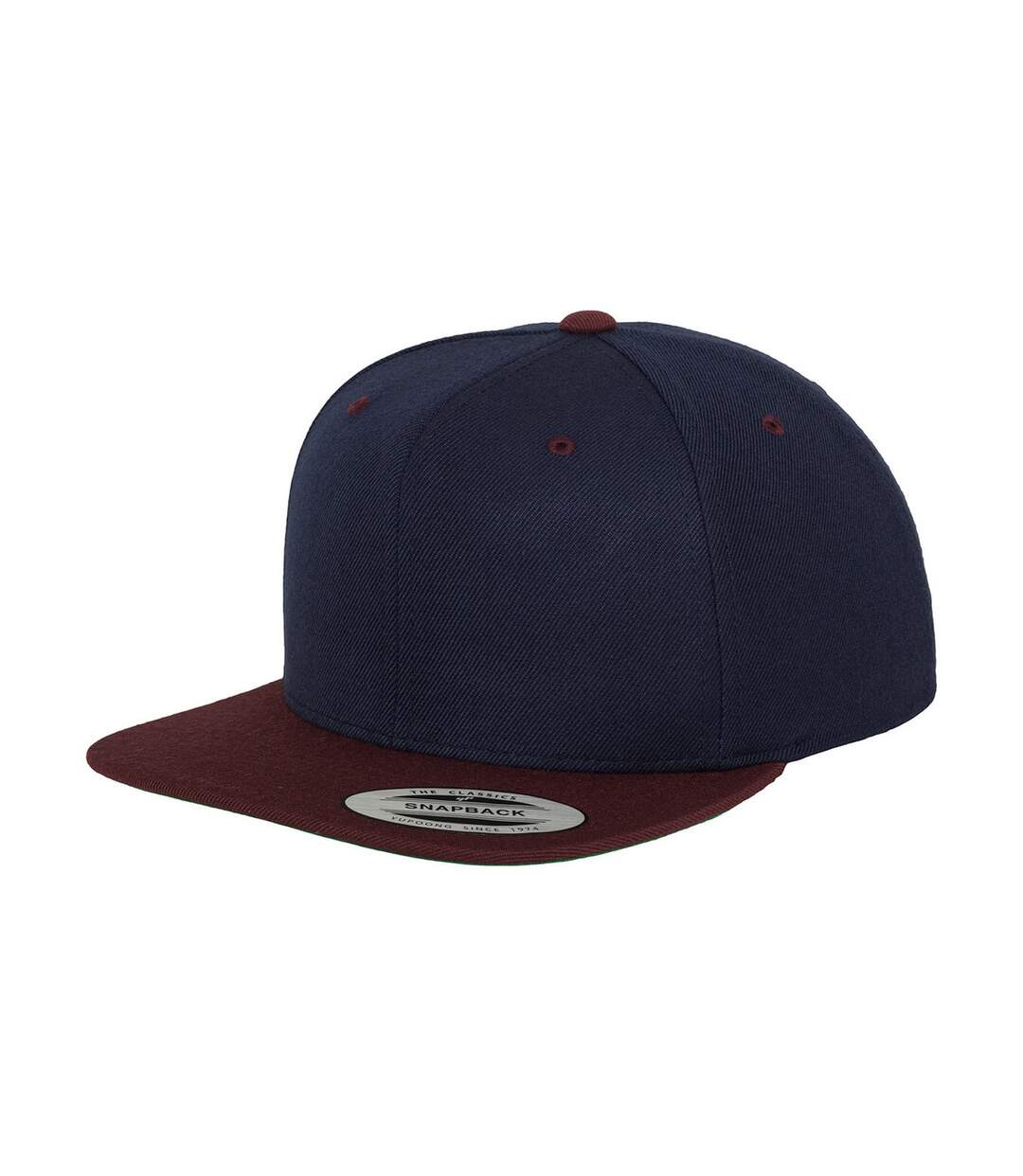 Casquette ajustable classique homme bleu marine / pourpre Yupoong-1