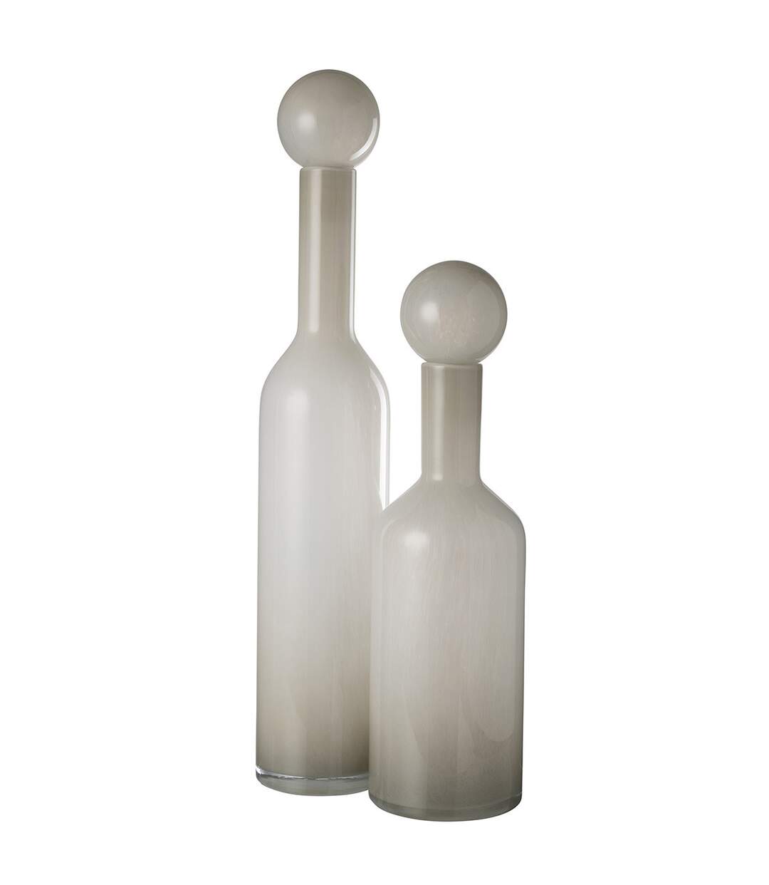 Vase Bouteille Bouchon en Verre Doyle 46cm Gris-3