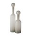 Vase Bouteille Bouchon en Verre Doyle 46cm Gris-3