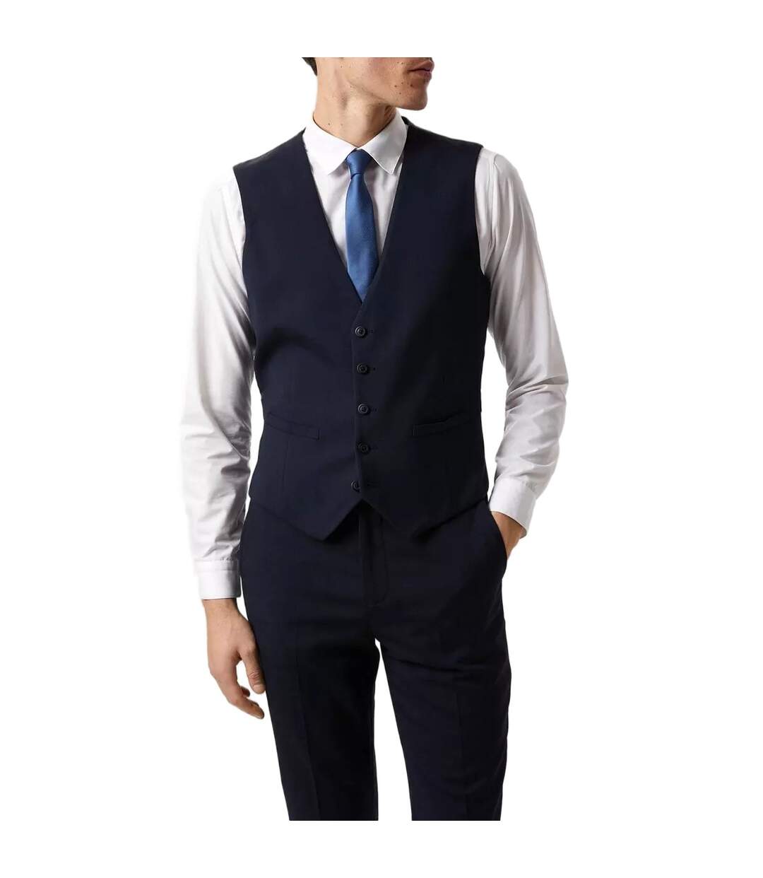 Burton Mens Essential Plus And Tall Tailored Vest (Navy)