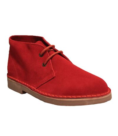 Bottines hommes rouge Roamers