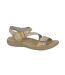 Mod Comfys Womens/Ladies Foil Print Suede Sandals (Beige) - UTDF2414