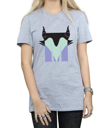 Disney - T-shirt ALPHABET M IS FOR MALEFICENT - Femme (Gris chiné) - UTBI16845