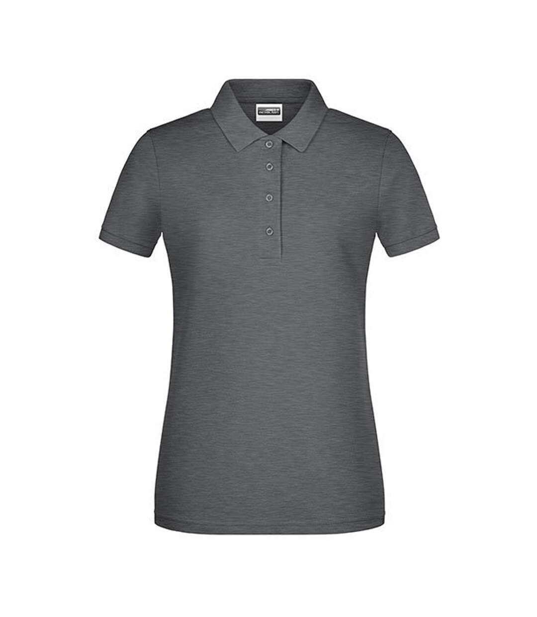 Polo Basic Femme Noir Chiné James And Nicholson-1