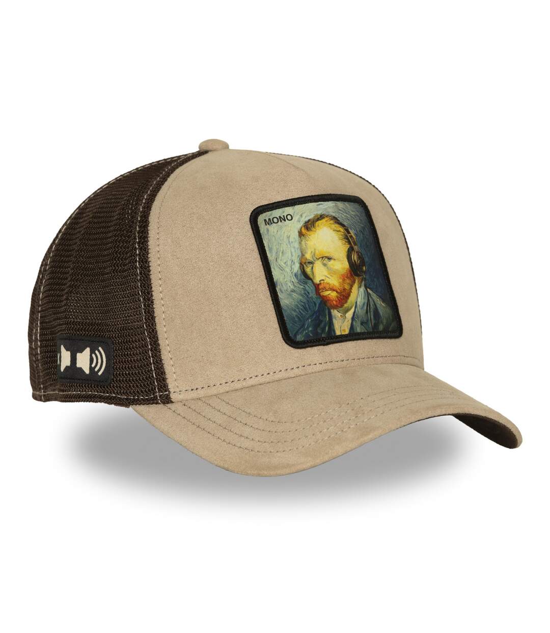 Casquette trucker premium avec filet et patch Art Mono Capslab-4