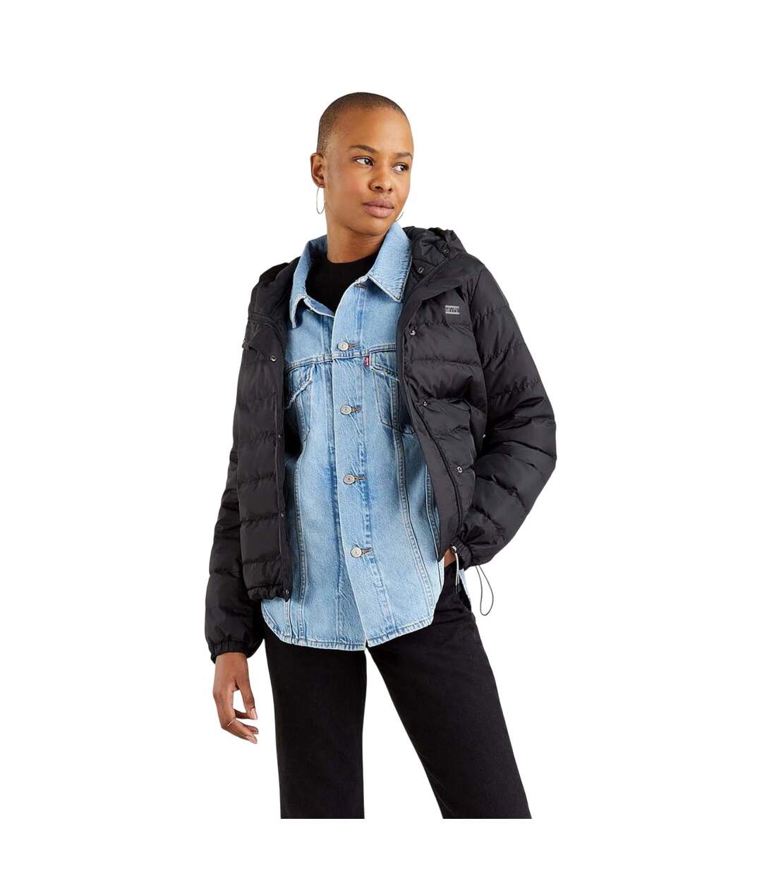 Doudoune Matelassée Edie Femme Noir Levis-1