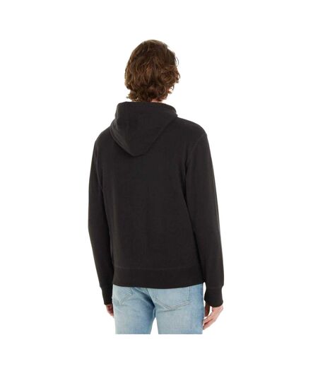 Mens Monogram Badge Hoodie Black Calvin Klein