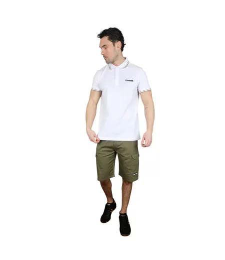 Polo Ss25 Homme Blanc Marron Clair Lambretta