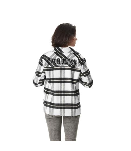 Veste femme à carreaux avec patch Squares Vondutch