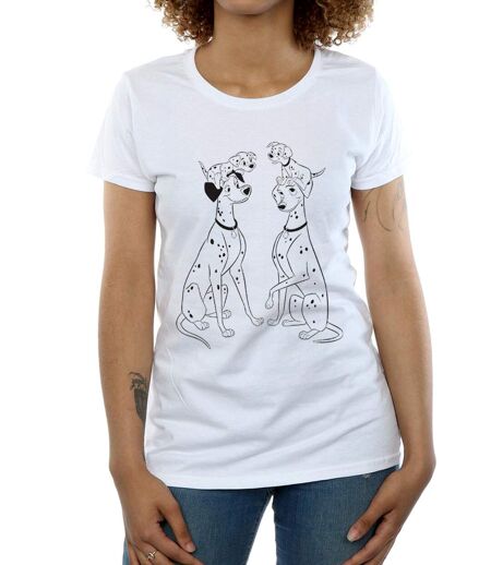 Disney - T-shirt DALMATIANS FAMILY - Femme (Blanc) - UTBI14745
