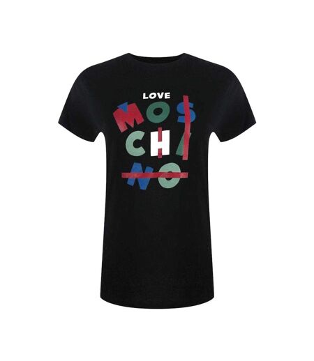 T-shirt Manches Courtes Femme Noir Love Moschino
