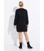 Robe pull courte en maille, col rond-2