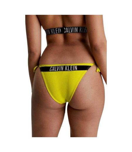 Bas De Maillot De Bain Motif/style Côtelé Femme Jaune Calvin Klein