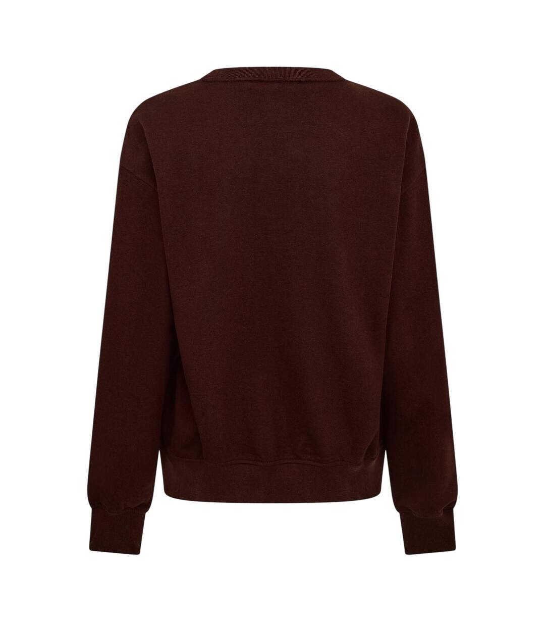 Womens/ladies Cotton Regular Sweatshirt Mocha Brown Calvin Klein-2