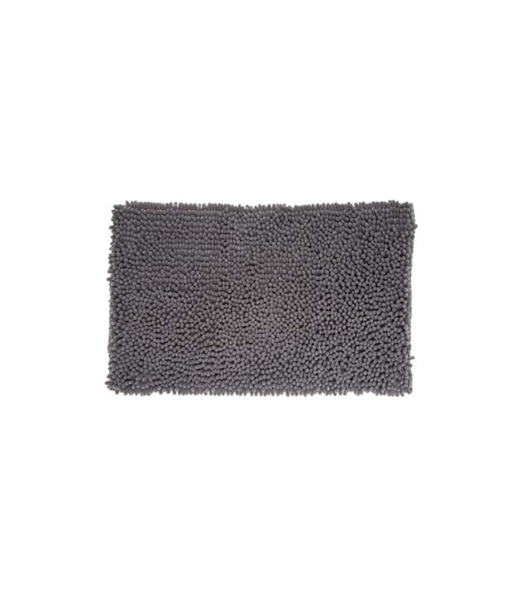 Tapis de Salle De Bain Maxi Chenille 50x80cm Gris-1