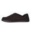 Womens/ladies Faux Shearling Flat Slippers Black Toms-2
