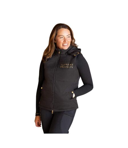 Gilet D´équitation Femme Noir Jaune Or Supreme Products