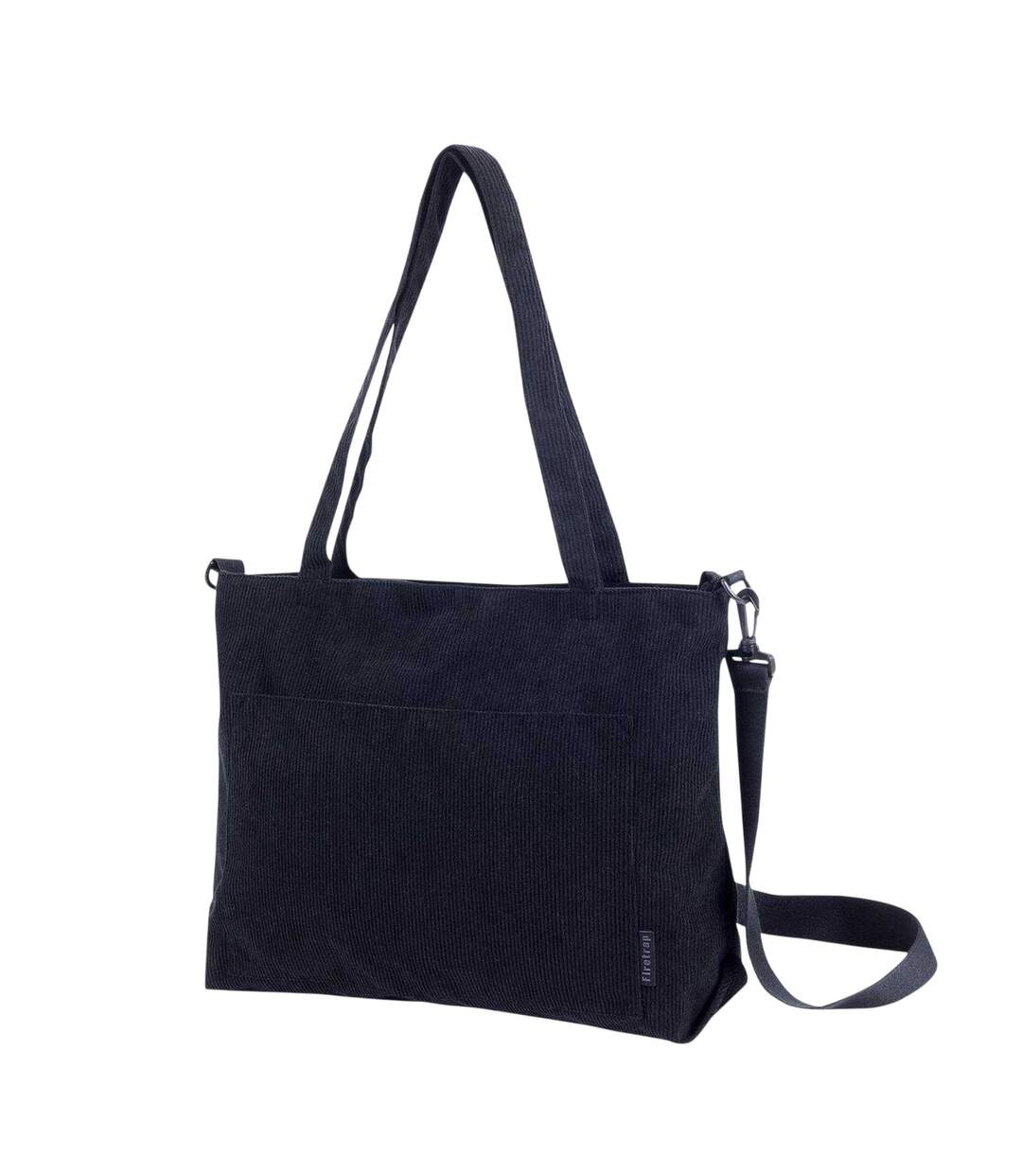 Corduroy Everyday Tote Bag One Size Black Firetrap-3
