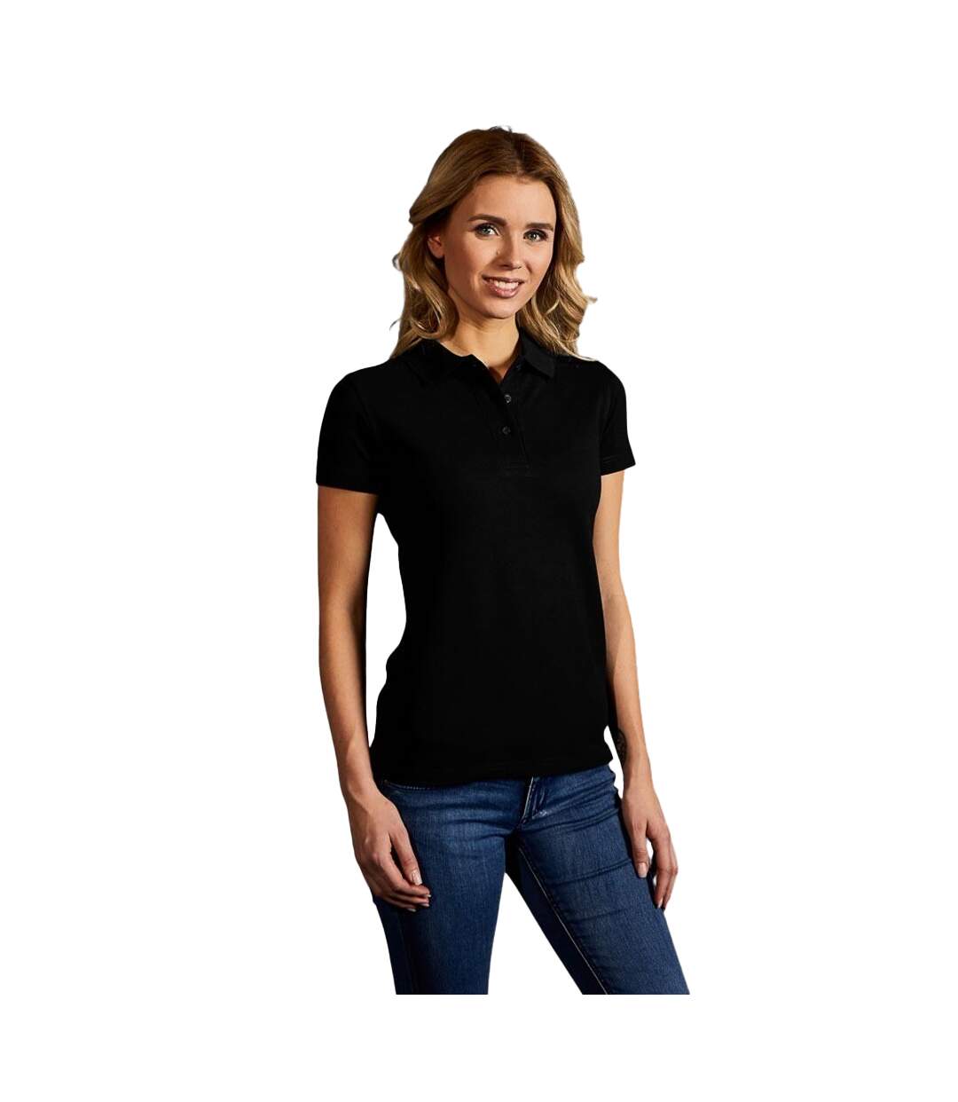 Polo Superior Femme Noir Promodoro-1
