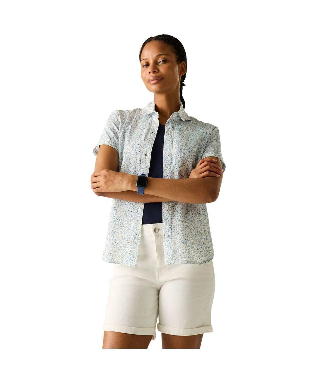 Chemisier Motif/style Pétale Femme Blanc Cassé Regatta-4