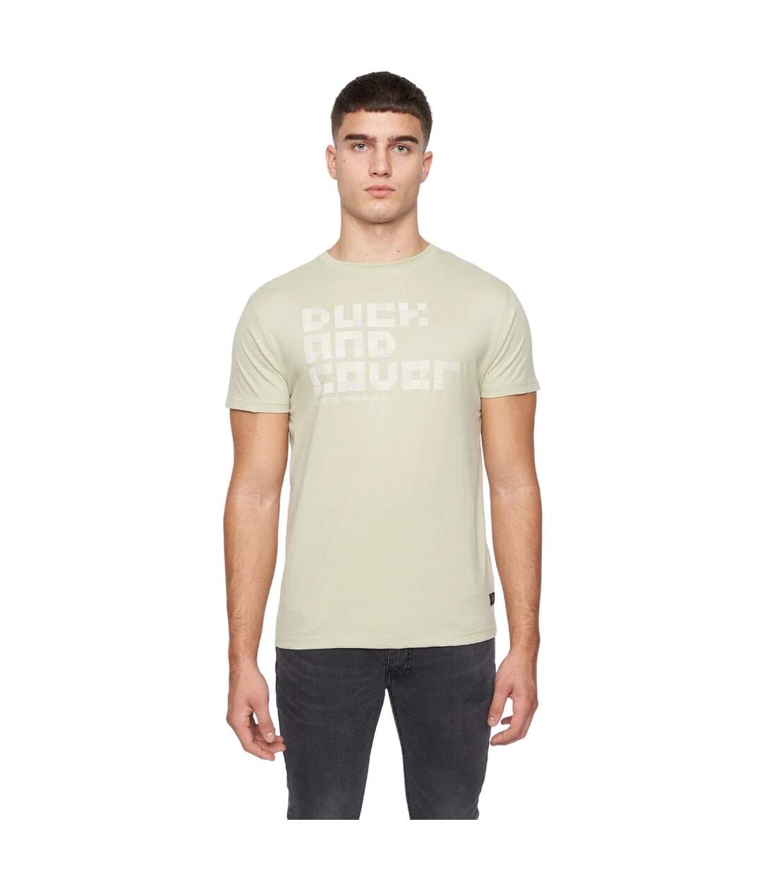 T-shirt balding homme vert de gris Duck and Cover