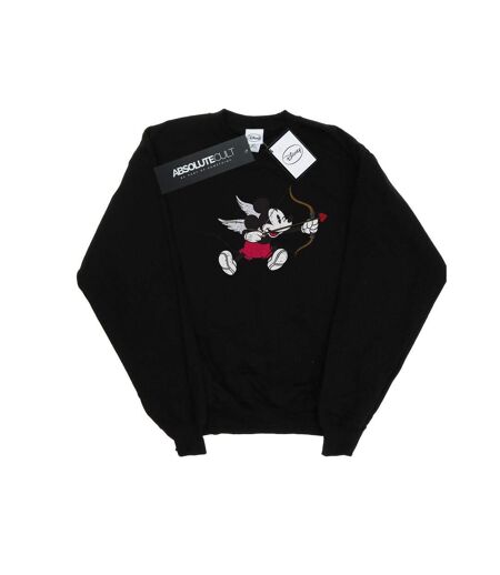 Disney Sweatshirt Femmes/Dames Mickey Mouse Love Cherub (Noir) - UTBI27606
