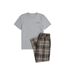 Mens Driftoff Pyjama Set Grey Animal-1