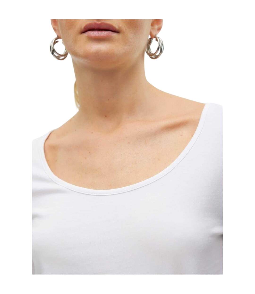 T-shirt Maxi Femme Blanc Vif Vero Moda-4