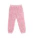 Unisex adult fluffy fleece jogging bottoms blush pink Brand Lab-1