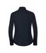Russell Collection Ladies Long Sleeve Fitted Poplin Shirt (French Navy)