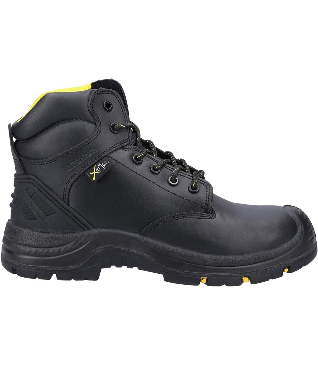 Unisex adults wrekin waterproof leather safety boot black Amblers-3
