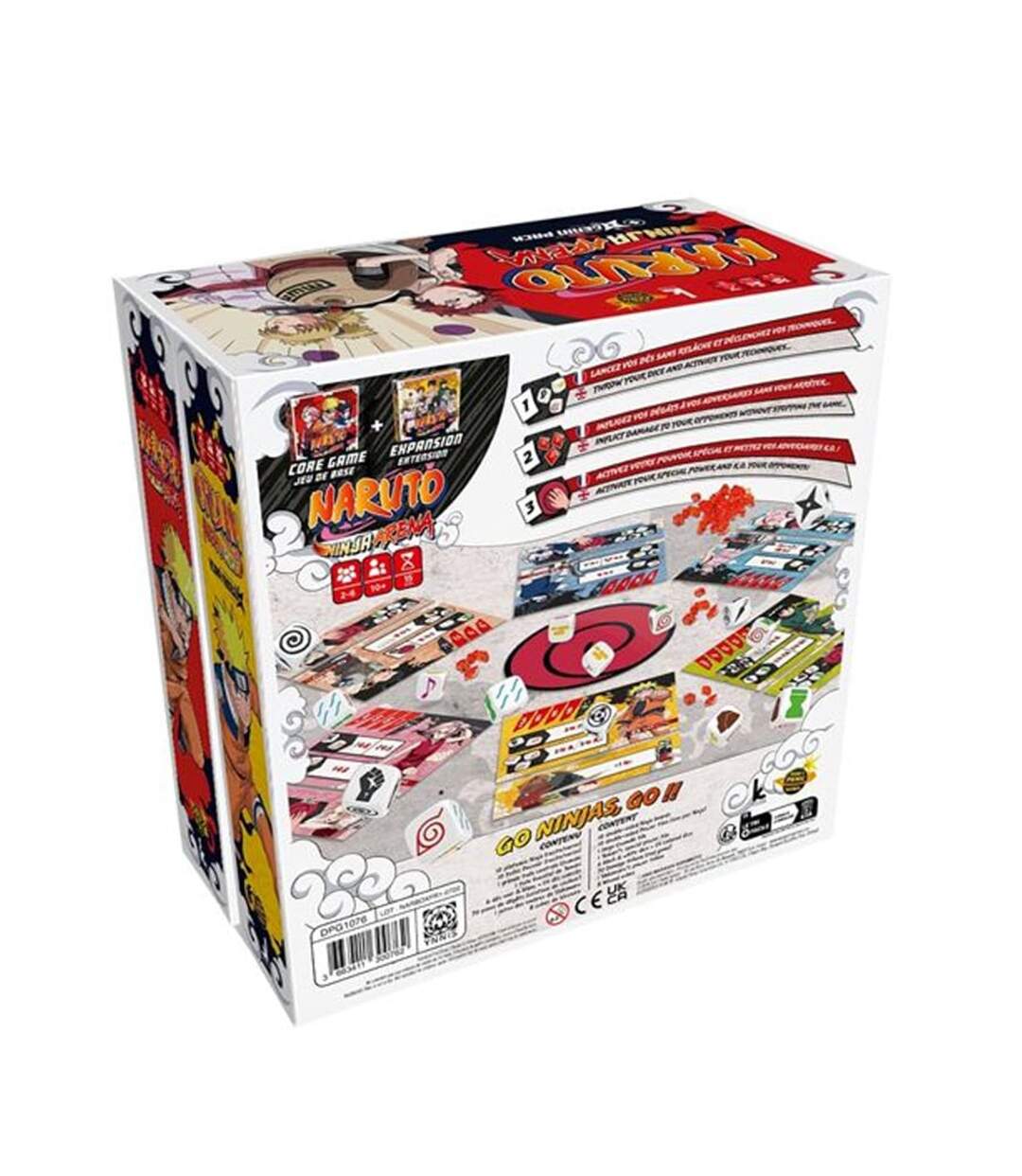 Jeu Ninja Arena Taille Unique Noir Blanc Naruto-2