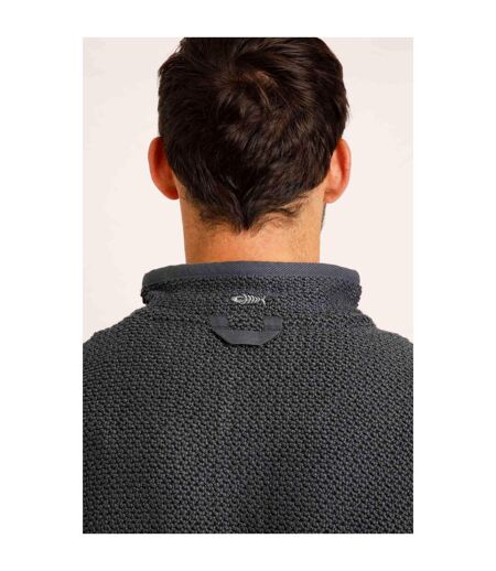 Mens transom zip macaroni eco friendly jacket navy Weird Fish