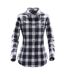 Stormtech Womens/Ladies Snap Front Long Sleeve Shirt (Jet Black/Red Plaid)