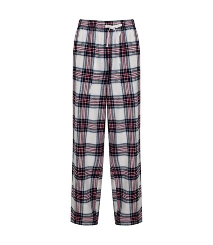 SF Pantalon confort en tartan pour dames/femmes (Blanc / rose) - UTPC3383