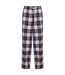 SF Womens/Ladies Tartan Lounge Pants (White/Pink) - UTPC3383
