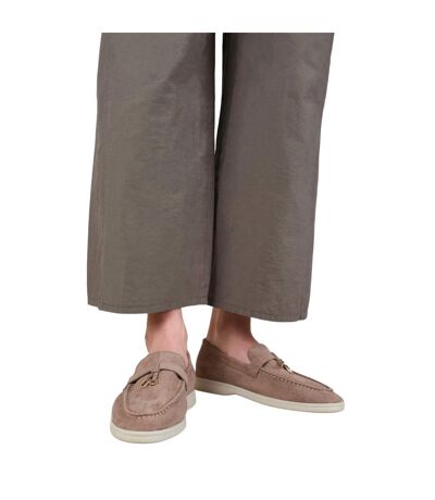 Womens/ladies pegasus charm slip-on loafers khaki Where´s That From