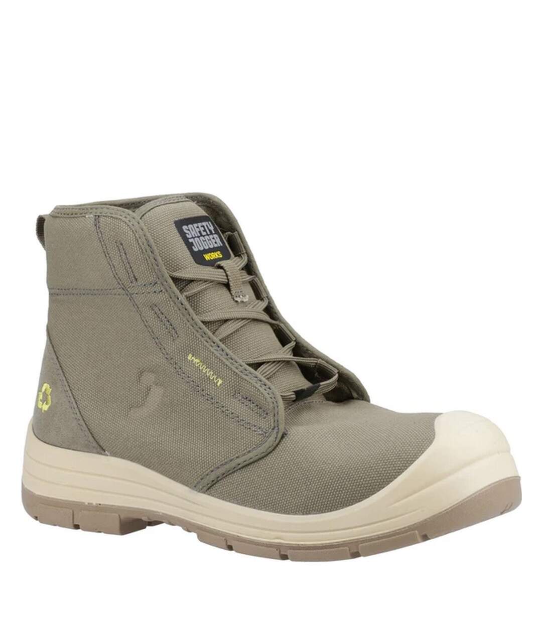 Bottines de sécurité ecodesert s1p homme vert kaki Safety Jogger-1