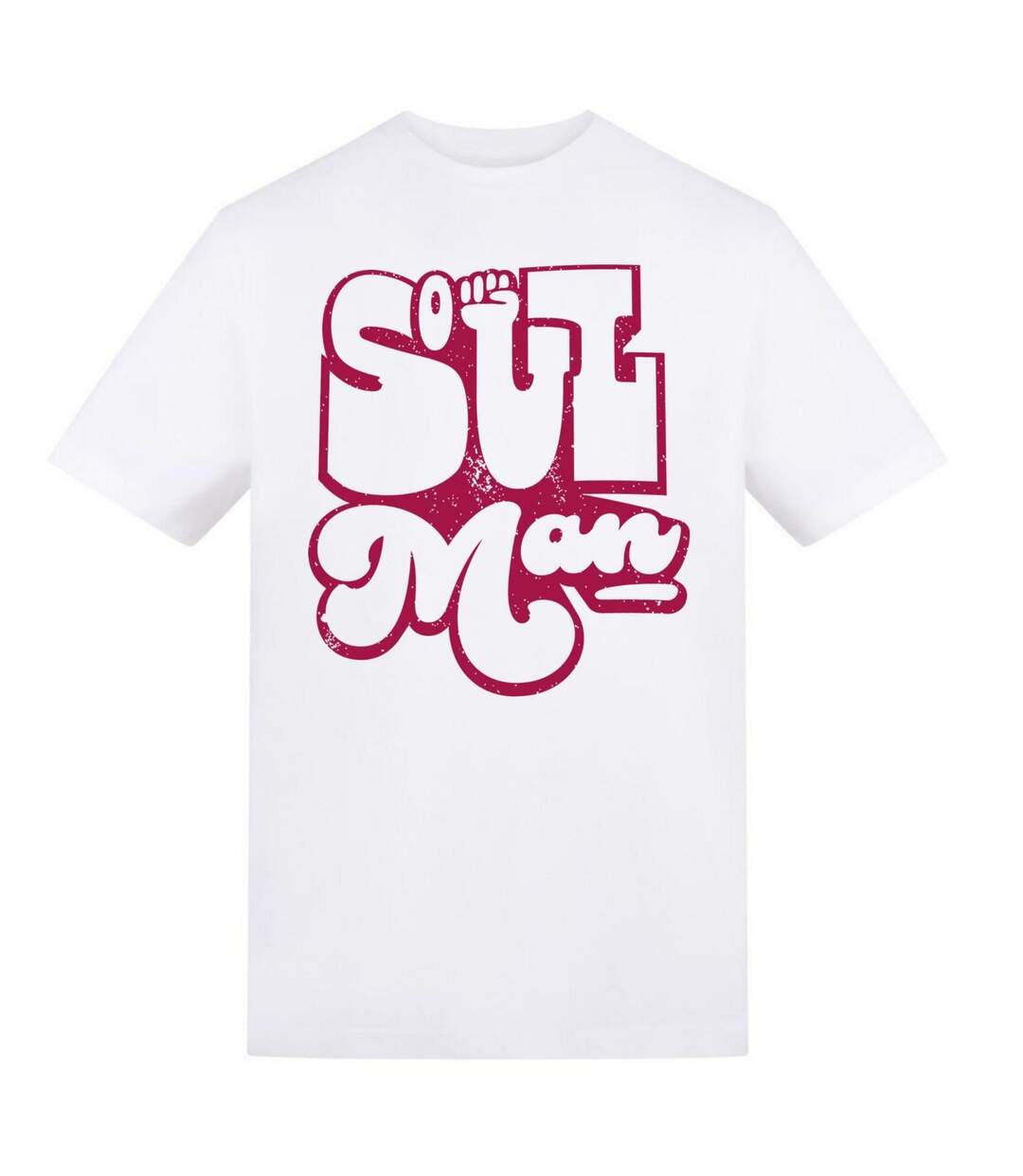 T-shirt Soul Man Homme Blanc AWD-1