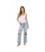 Jean Motif/style Usé Femme Bleu Pâle Brave Soul-1