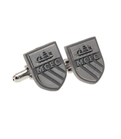 Manchester City FC Chrome Cufflinks (Silver) (One Size) - UTTA2522