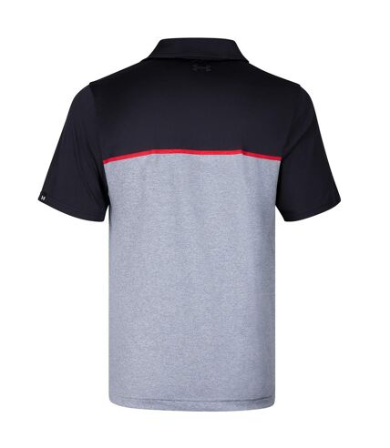 Under Armour Mens Playoff 3.0 Stripe Polo Shirt (Black/Red/Black) - UTRW9882