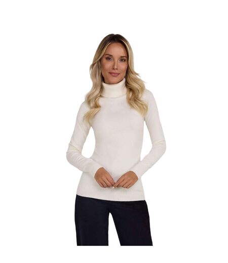 Pull Motif/style Tricoté Femme Blanc Minoti